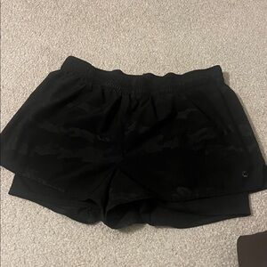 RBX Black/Camo Women's Athletic Shorts